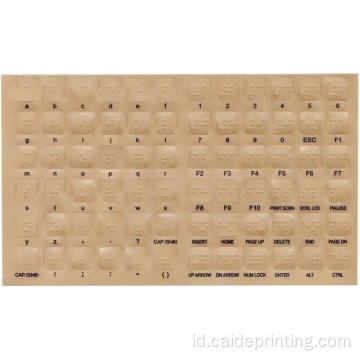 Stiker keyboard Braille untuk tunanetra